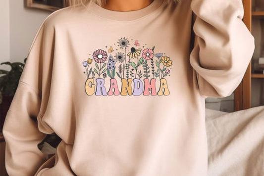 Grandma Retro Flower Mother's Day DTF Transfer