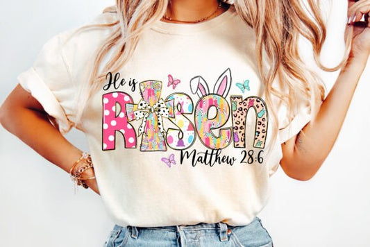 He is Risen Christian Easter DTF Transfer
