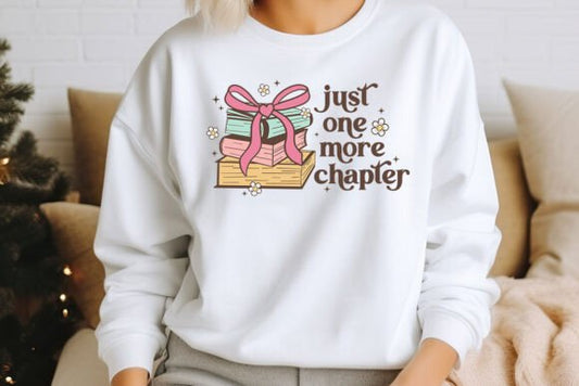 Just One More Chapter Reading Book DTF Transfer