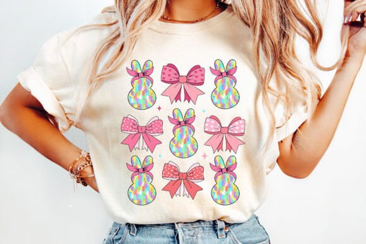 Pink Easter Bunny Coquette DTF Transfer